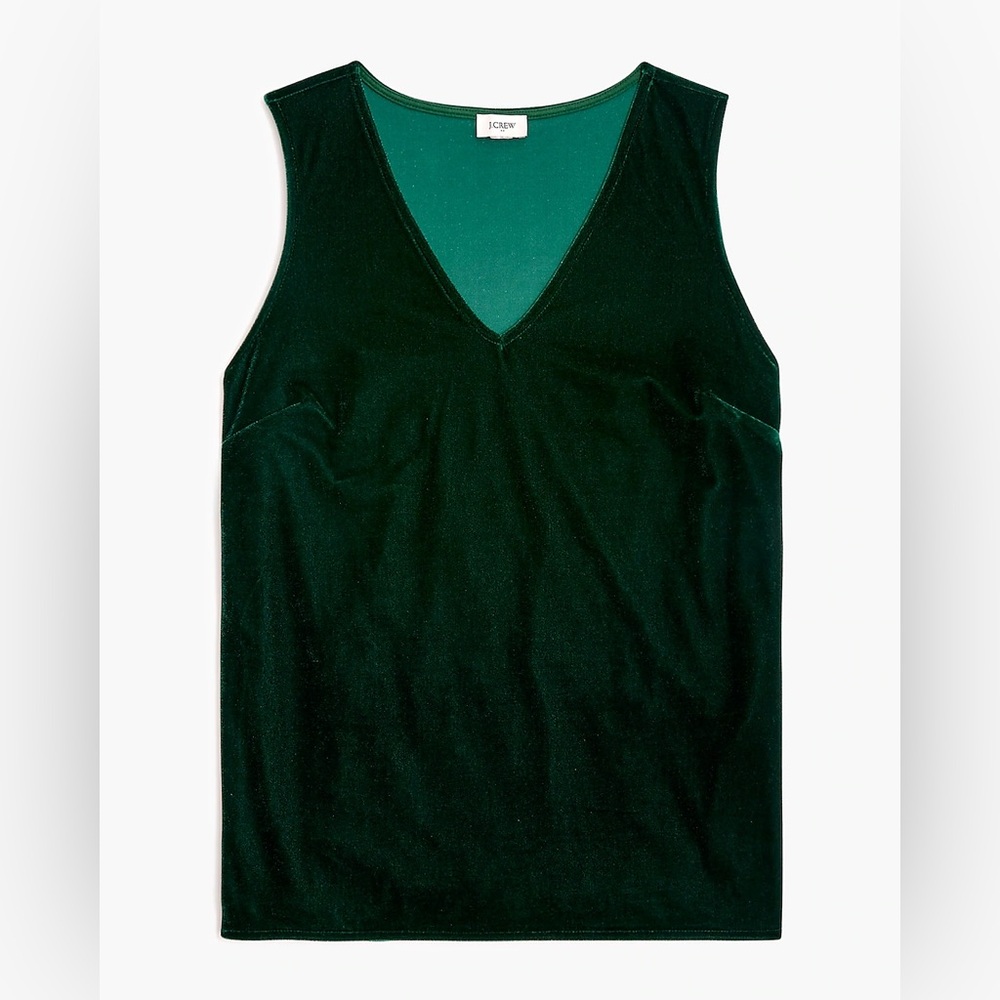 Talbots velvet sleeveless V neck.